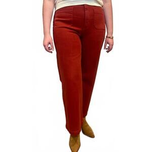 NEW COQUETTE wide leg jeans in burgundy